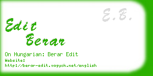 edit berar business card